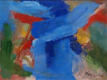 Oil on paper work by Willem de Kooning (1904-1997) titled Abstraction (est. $50,000-$70,000).