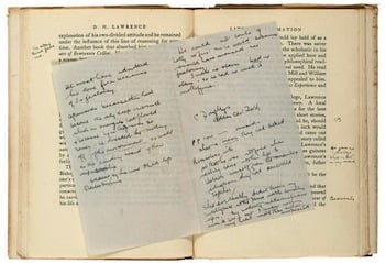 Books owned and annotated by D.H. Lawrence’s jilted lover to go under the hammer in London
