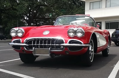 1959 RED CORVETTE CONVERTIBLE IN LIKE-NEW CONDITION REVS UP THE CROWD AT STEVENS AUCTION’S JAN. 7 SALE, ROARING AWAY FOR $78,775